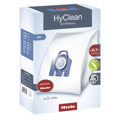Miele GN HyClean 3D Σακούλες Σκούπας 4τμχ Συμβατή με Σκούπα Miele